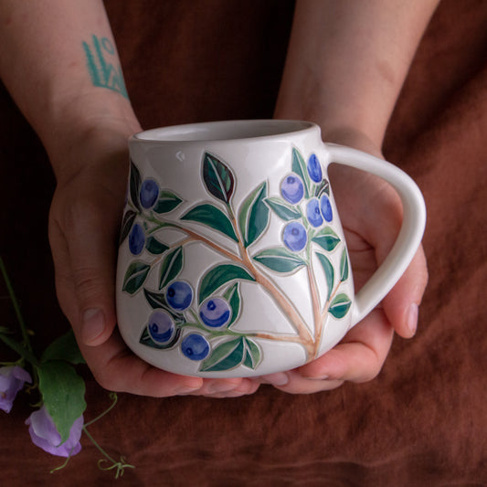 Blueberry Wrap-Around Mug #2 [17oz]
