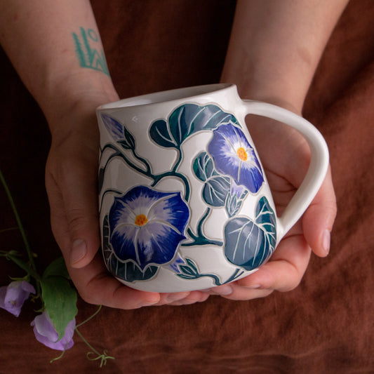 Morning Glory Wrap-Around Mug #2 [16oz]
