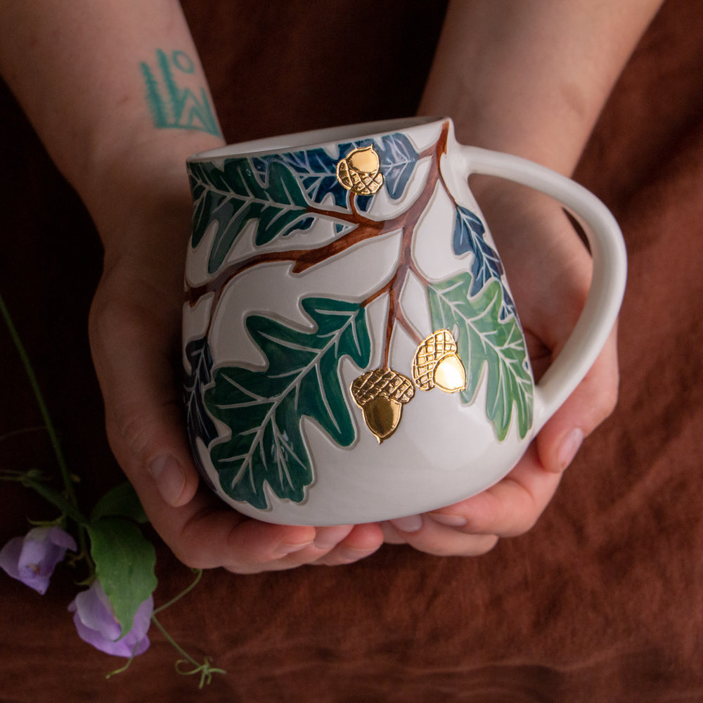 Oak Branch Wrap-Around Mug #2 [19oz]