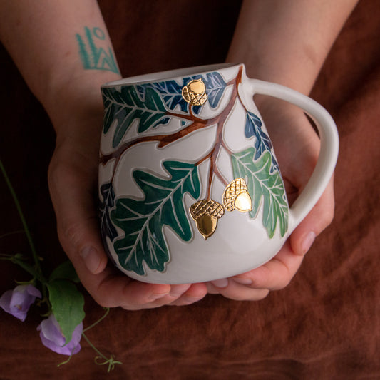Oak Branch Wrap-Around Mug #2 [19oz]