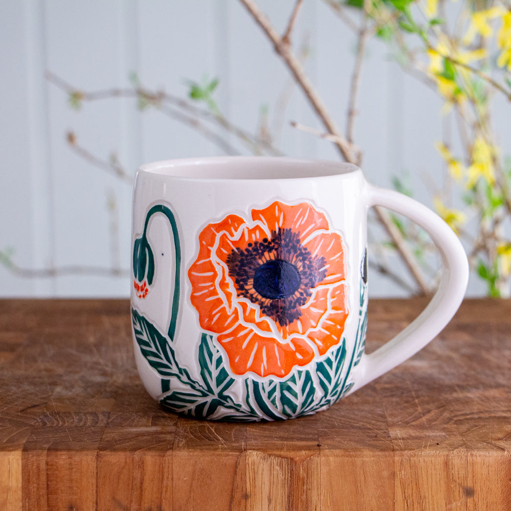[SECONDS] Orange Poppy Botanic Mug [14oz]