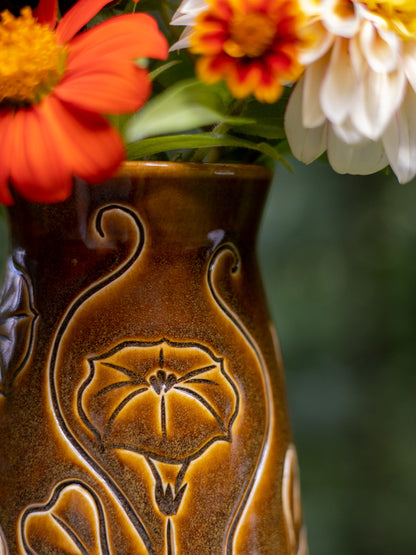 Morning Glory Teadust Vase