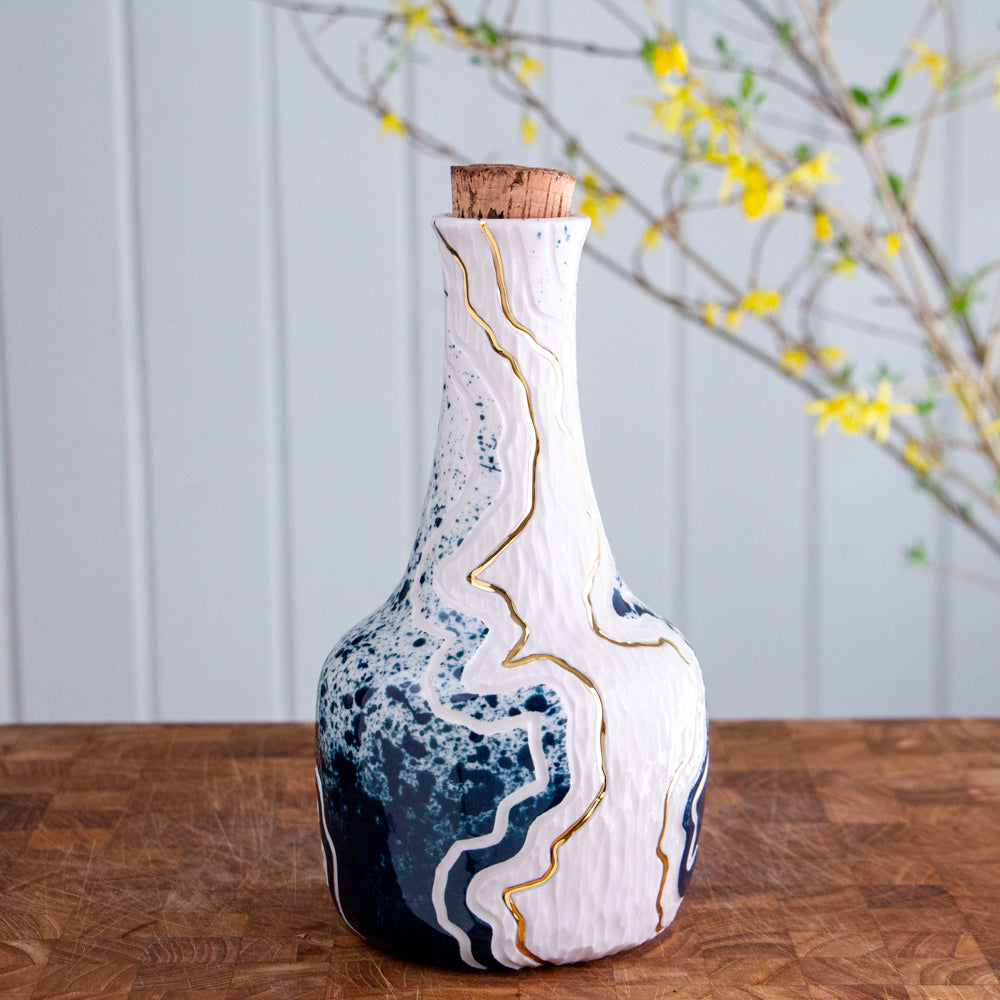 Teal Trail Large Bottle Vase