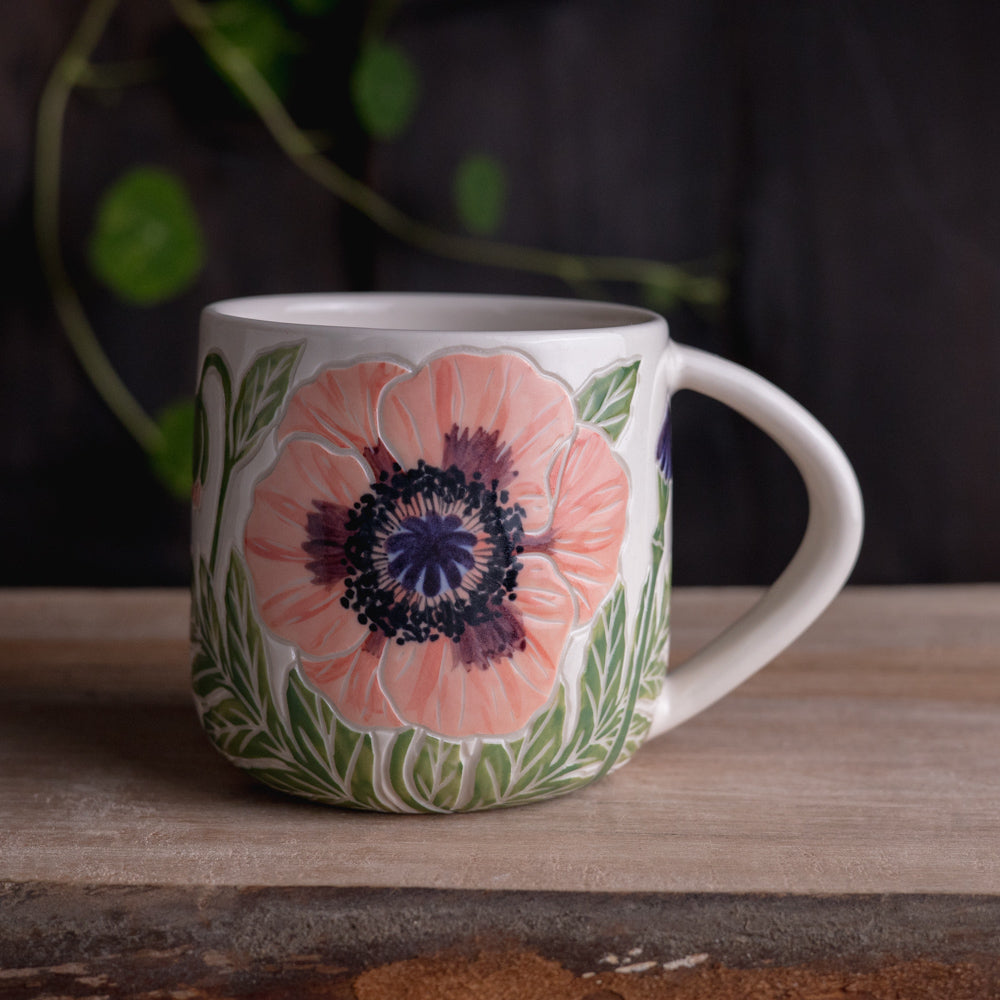 Pink Poppy Botanic Mug