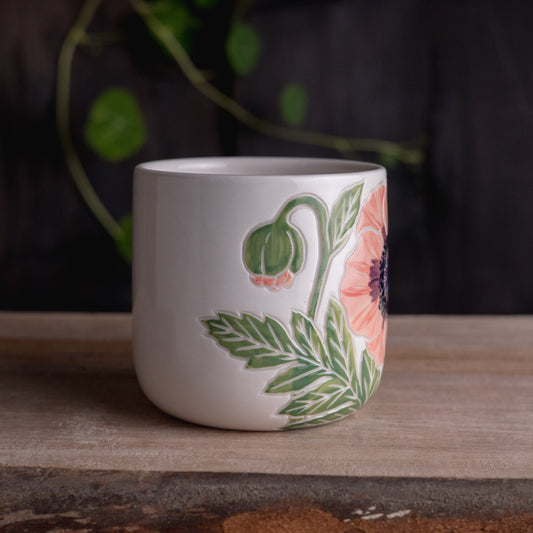 Pink Poppy Botanic Mug