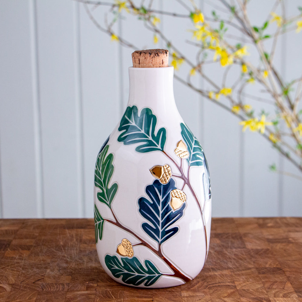 Oak Branch Large Bottle Vase
