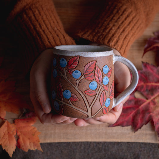 Autumn Blueberry Stoneware Mug