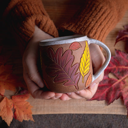 Autumn Leaves Stoneware Mug [14oz]