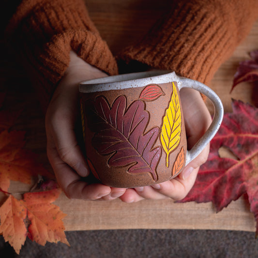 Autumn Leaves Stoneware Mug [14oz]