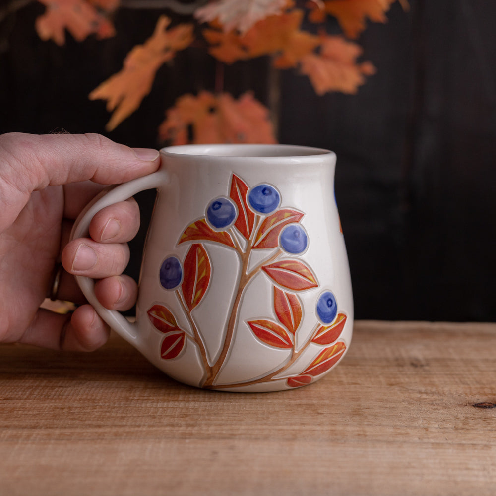 Autumn Blueberry Wrap-Around Mug #1 [19oz]