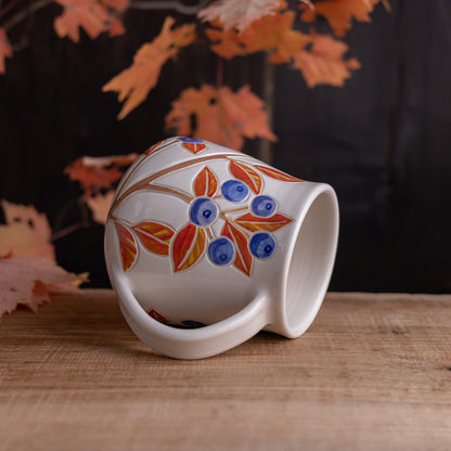 Autumn Blueberry Wrap-Around Mug #1 [19oz]