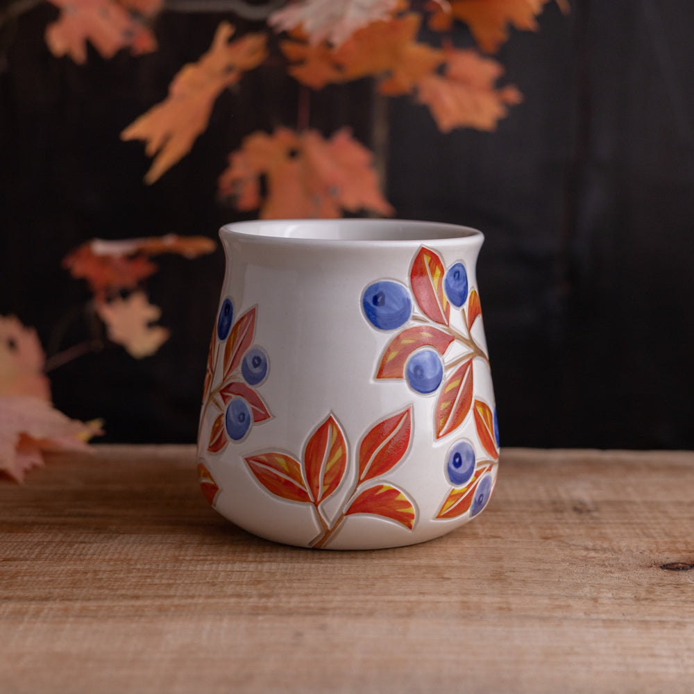 Autumn Blueberry Wrap-Around Mug #2 [18oz]