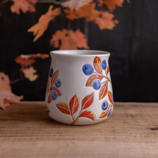 Autumn Blueberry Wrap-Around Mug #2 [18oz]