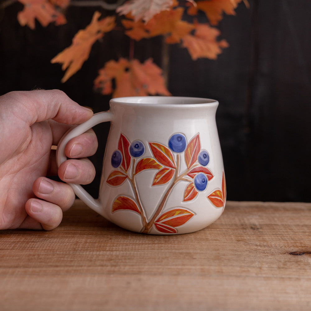Autumn Blueberry Wrap-Around Mug #2 [18oz]