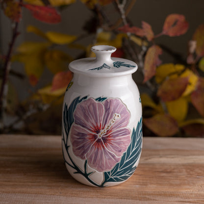 Hibiscus Jar / Canister