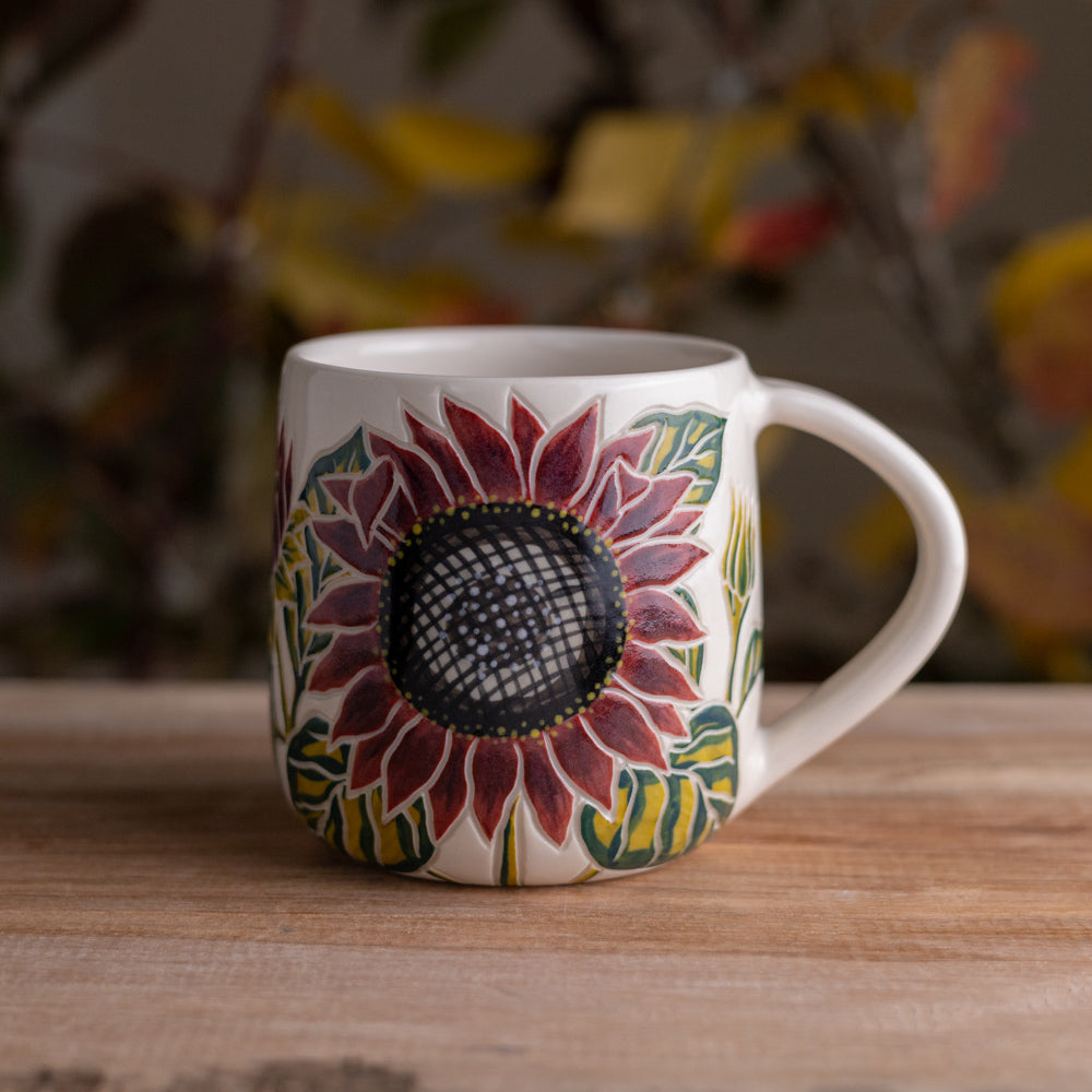 Dark Sunflower Mug 15oz