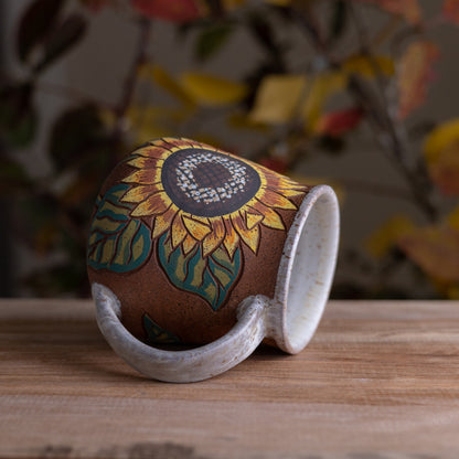 Sunflower Stoneware Wrap-Around Mug [18oz]