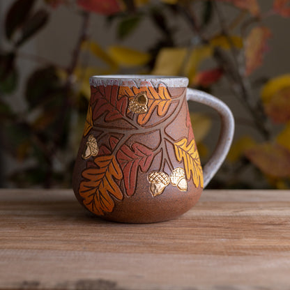 Oak Branch Stoneware Wrap-Around Mug [18oz]