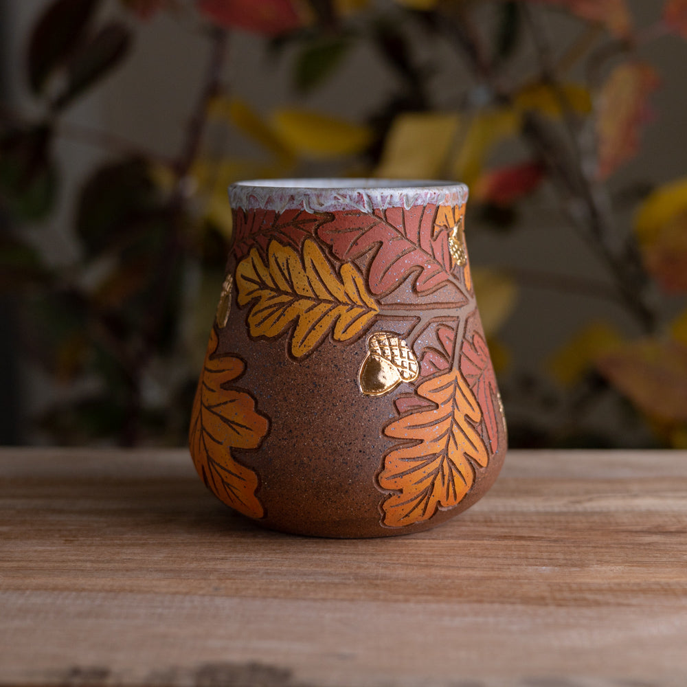 Oak Branch Stoneware Wrap-Around Mug [18oz]