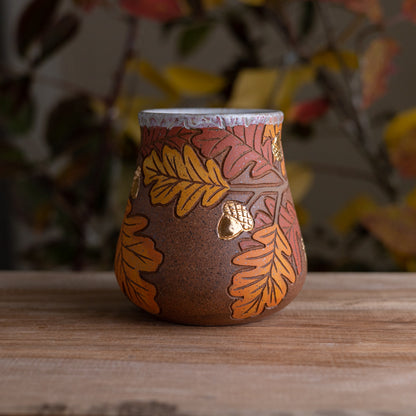 Oak Branch Stoneware Wrap-Around Mug [18oz]