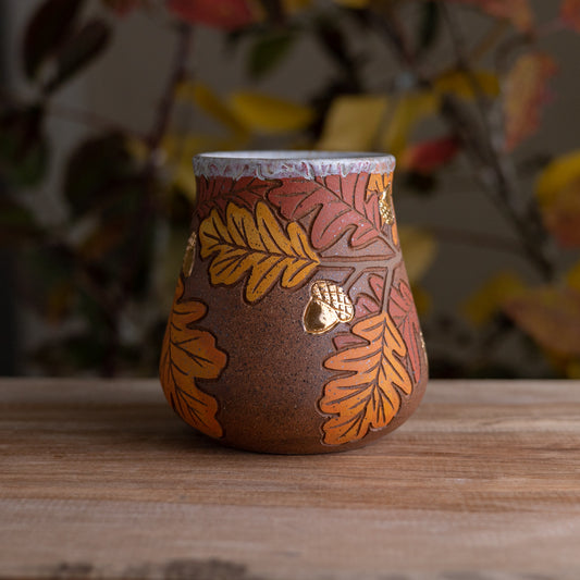 Oak Branch Stoneware Wrap-Around Mug [18oz]