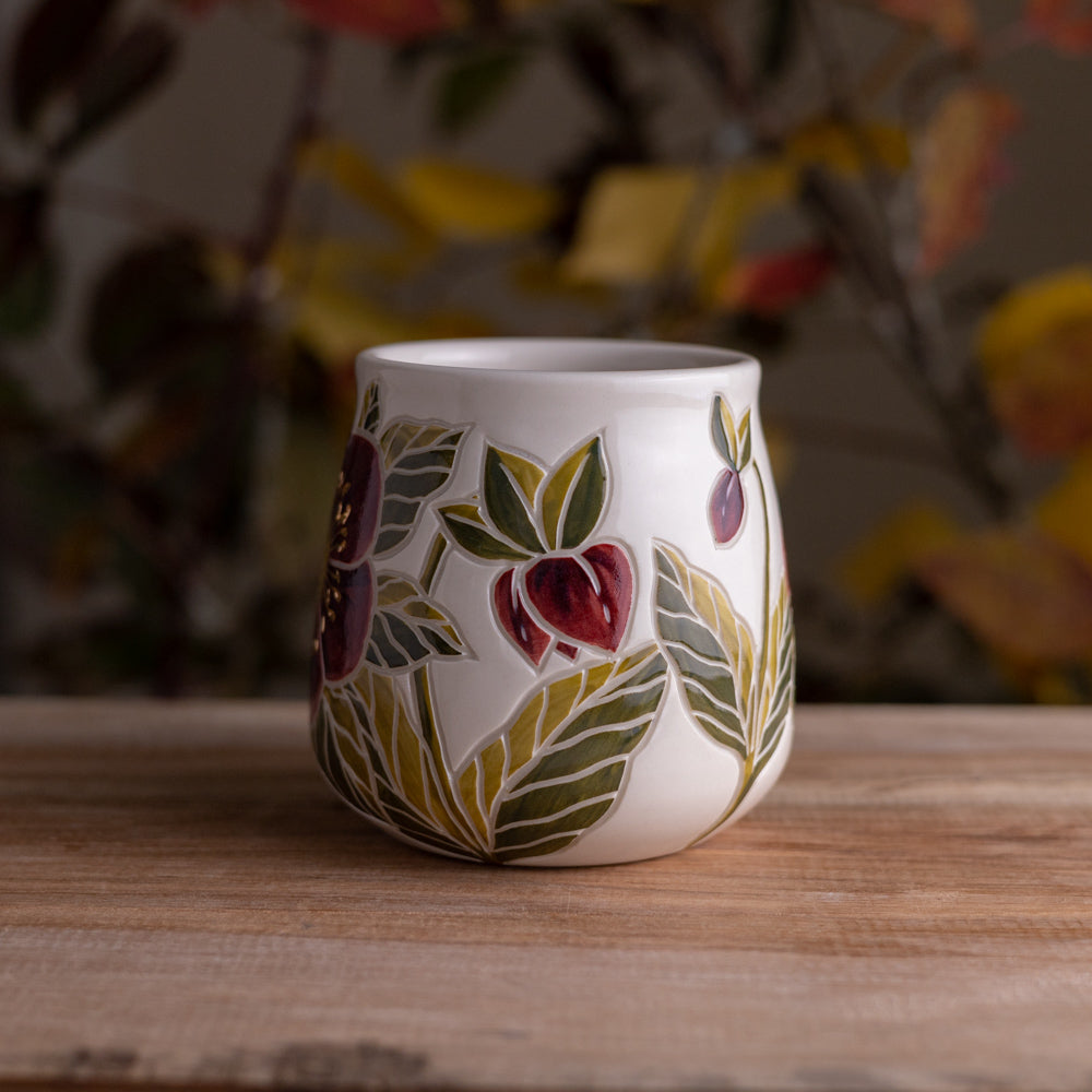 "Anna's Red" Hellebore Wrap-Around Mug #1 [17oz]