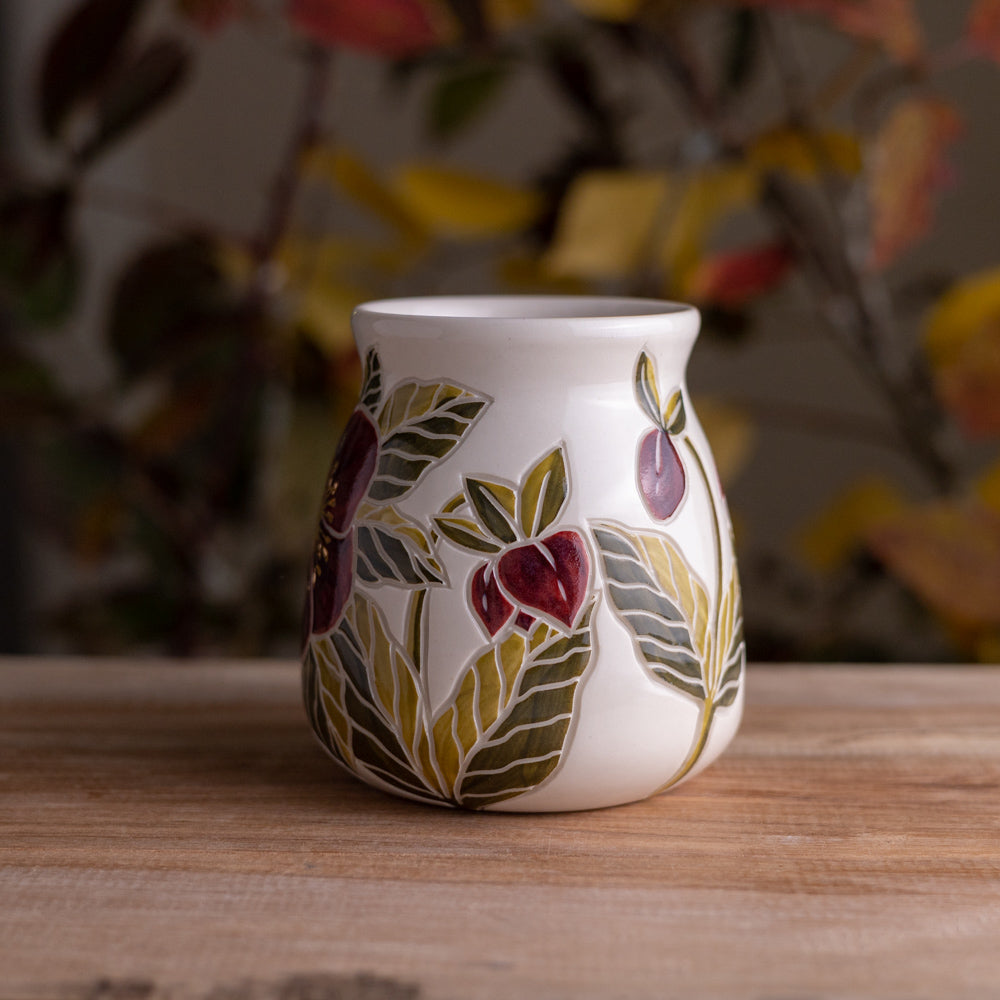 "Anna's Red" Hellebore Wrap-Around Mug #2 [16oz]