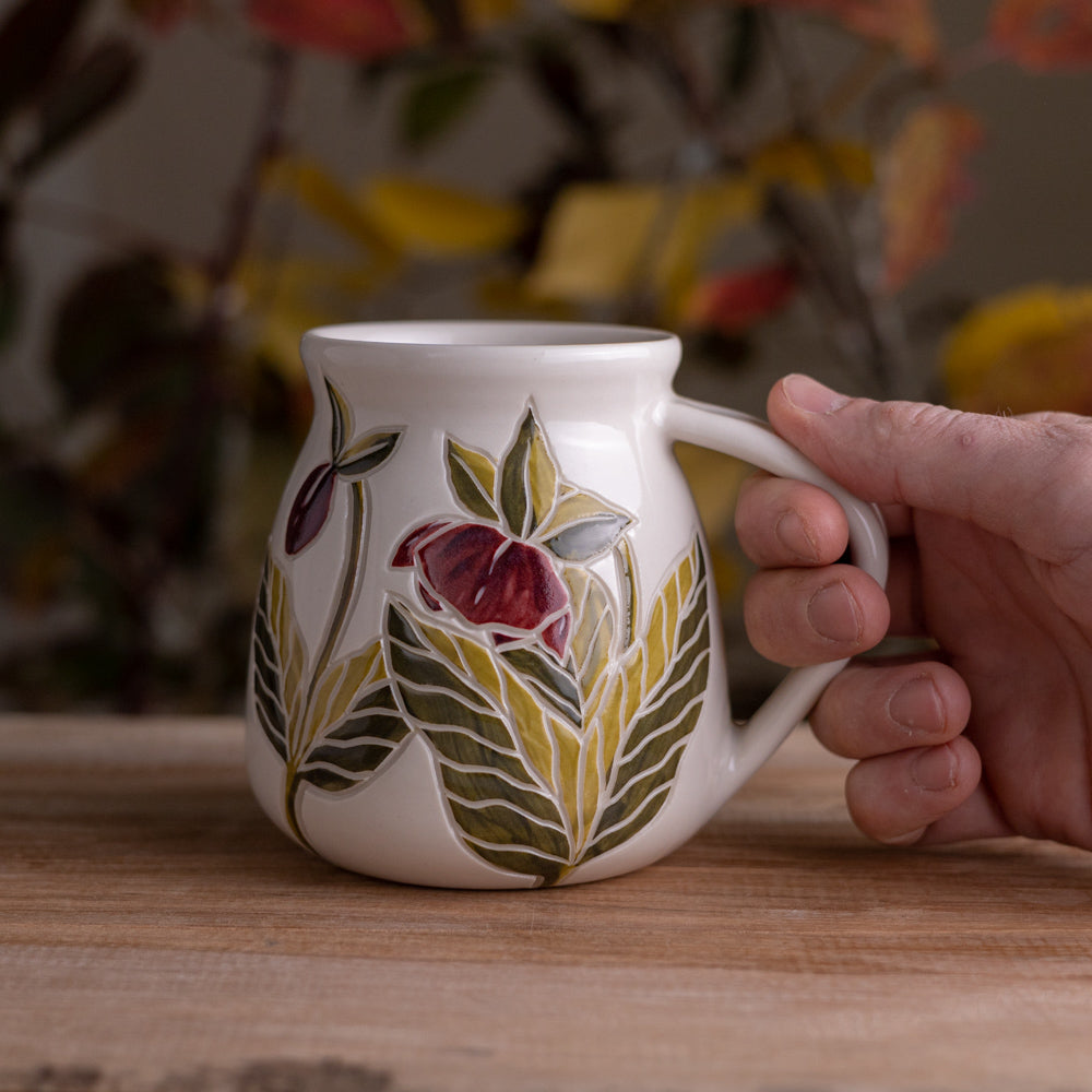 "Anna's Red" Hellebore Wrap-Around Mug #2 [16oz]