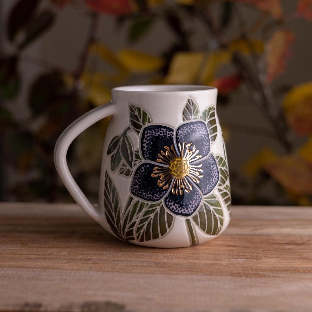 Dark Hellebore Wrap-Around Mug #1 [17oz]