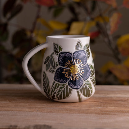 Dark Hellebore Wrap-Around Mug #1 [17oz]