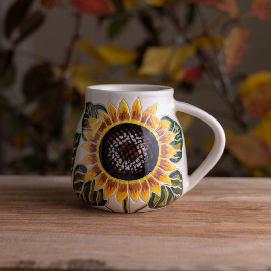 Sunflower Wrap-Around Mug #1 [17oz]