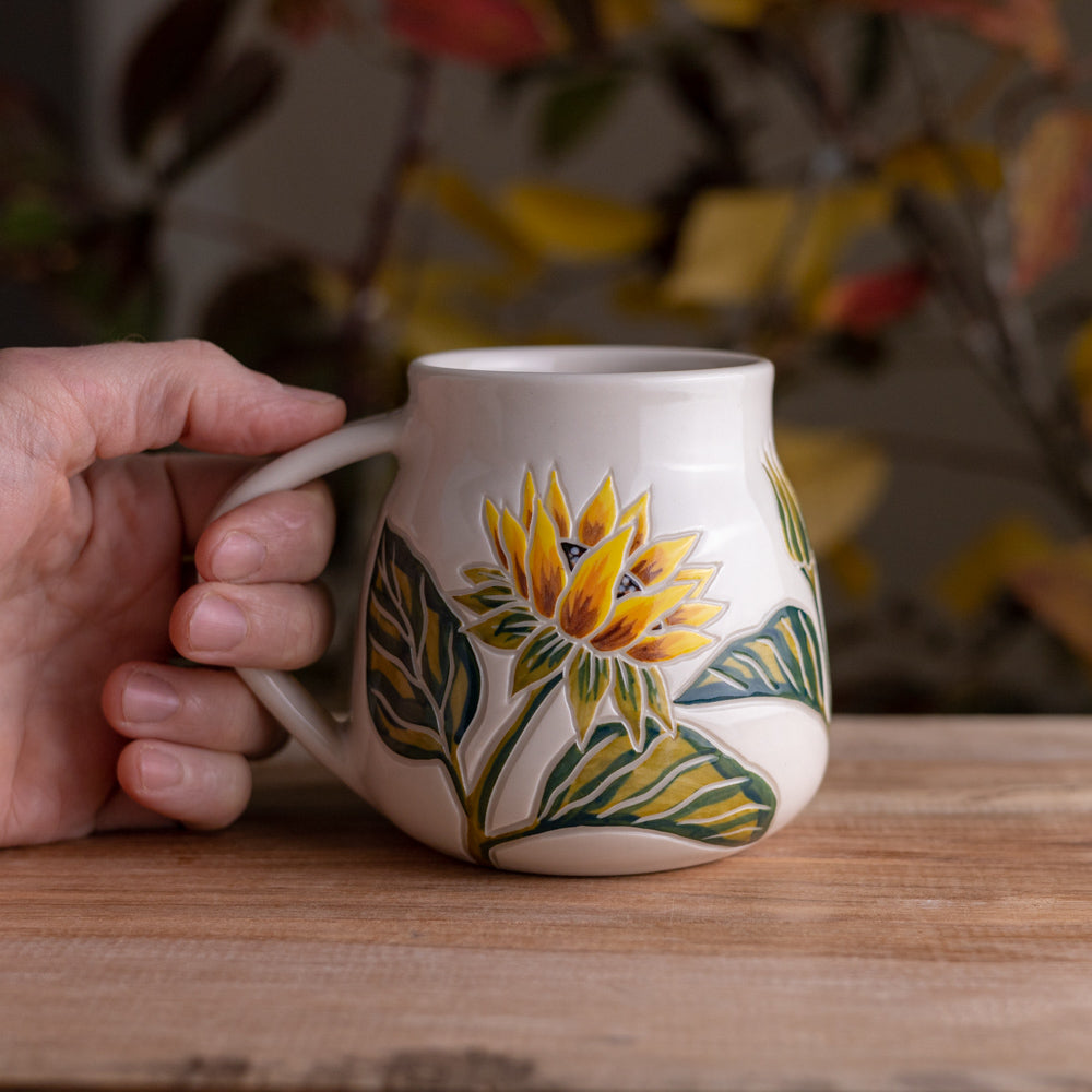 Sunflower Wrap-Around Mug #1 [17oz]