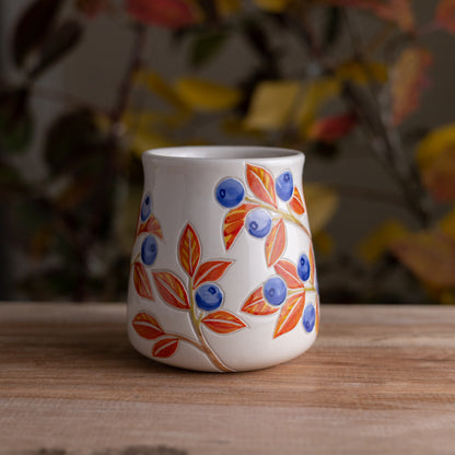Autumn Blueberry Wrap-Around Mug #1 [15oz]