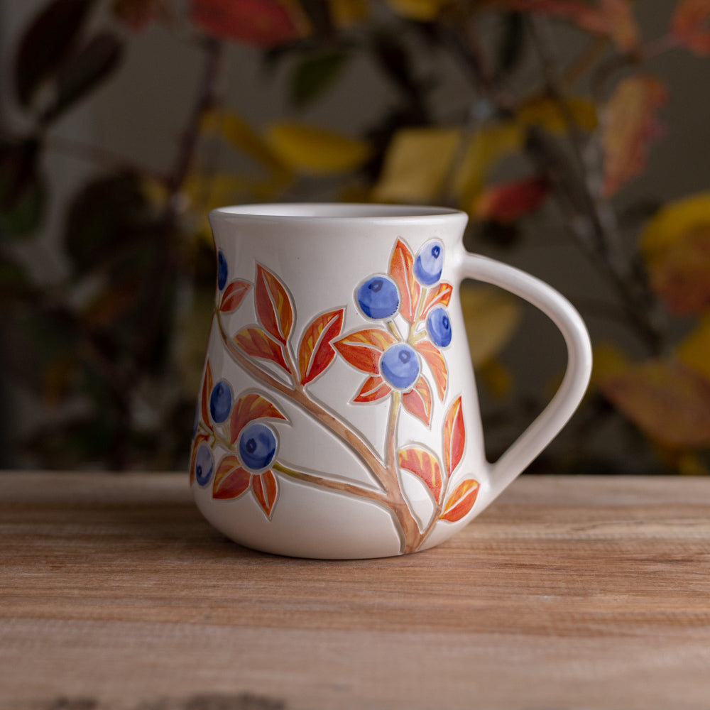 Autumn Blueberry Wrap-Around Mug #2 [17oz]