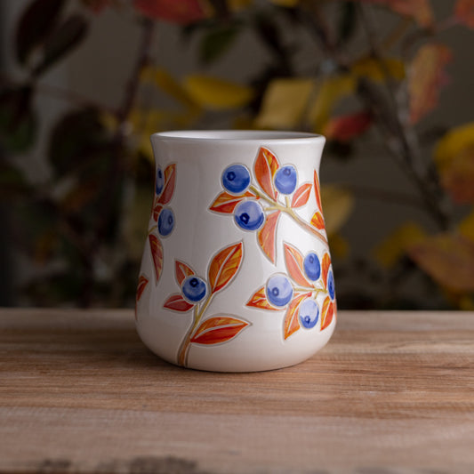 Autumn Blueberry Wrap-Around Mug #2 [17oz]