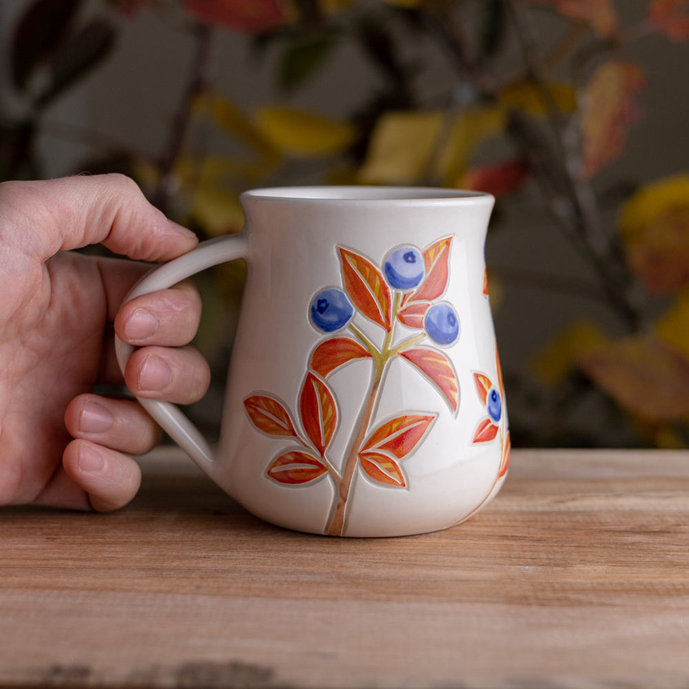 Autumn Blueberry Wrap-Around Mug #2 [17oz]
