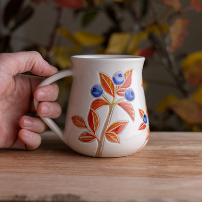 Autumn Blueberry Wrap-Around Mug #2 [17oz]