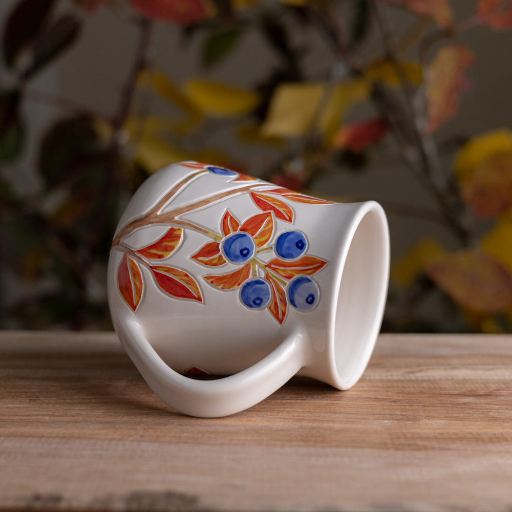 Autumn Blueberry Wrap-Around Mug #2 [17oz]