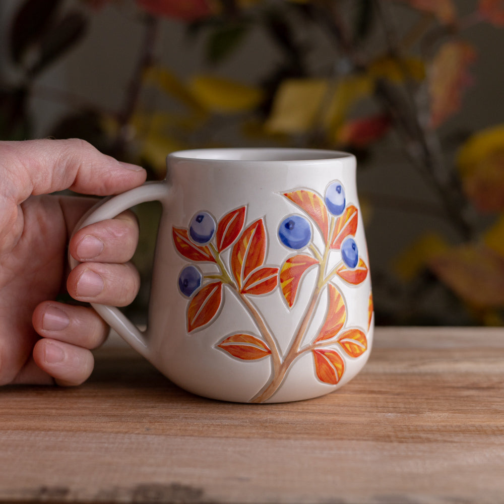 Autumn Blueberry Wrap-Around Mug #3 [18oz]