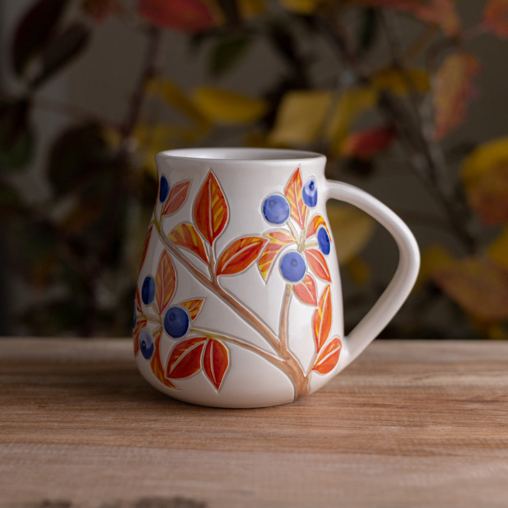 Autumn Blueberry Wrap-Around Mug #4 [16oz]