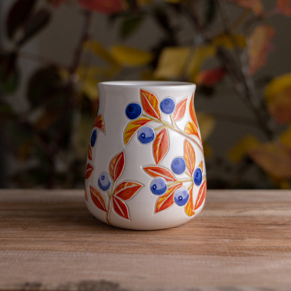 Autumn Blueberry Wrap-Around Mug #4 [16oz]
