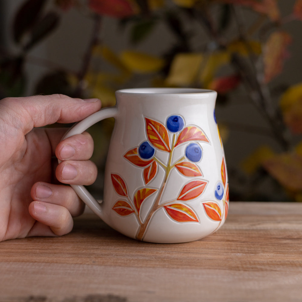 Autumn Blueberry Wrap-Around Mug #4 [16oz]