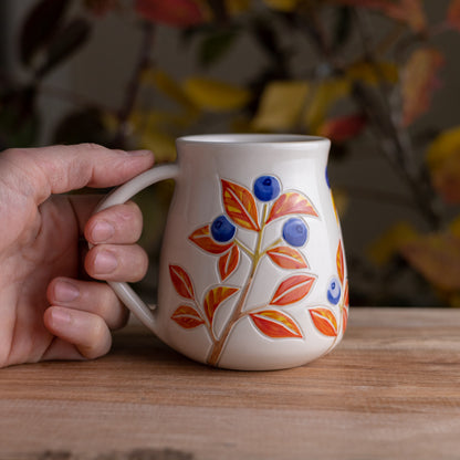 Autumn Blueberry Wrap-Around Mug #4 [16oz]