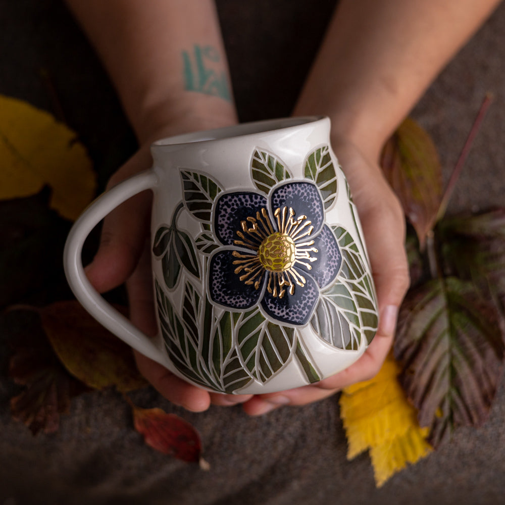 Dark Hellebore Wrap-Around Mug #2 [19oz]