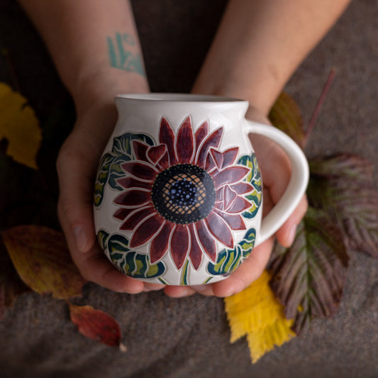 Sunflower Wrap-Around Mug #4 [18oz]