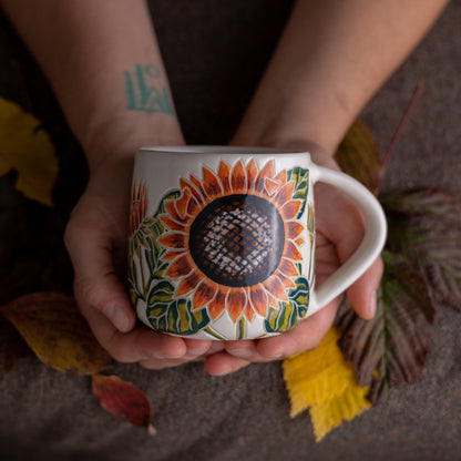 Orange Sunflower Mug