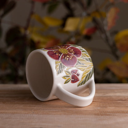 "Anna's Red" Hellebore Mug