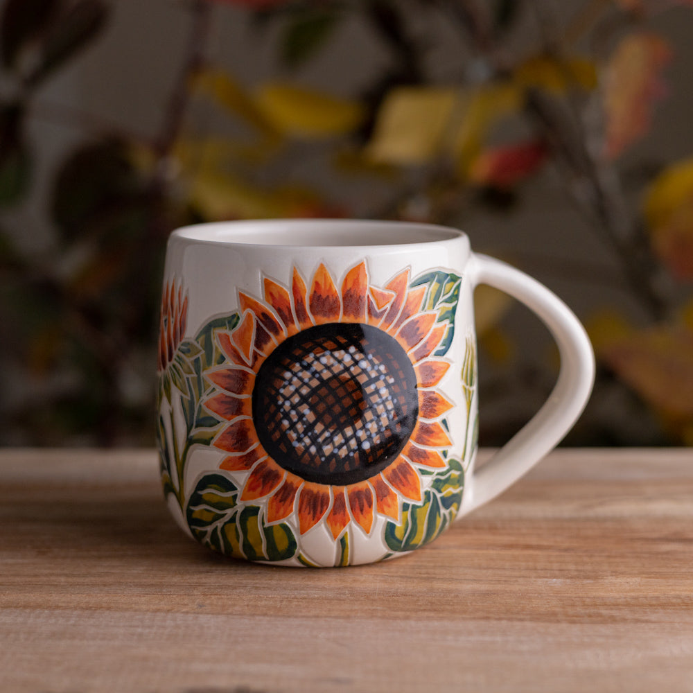 Orange Sunflower Mug