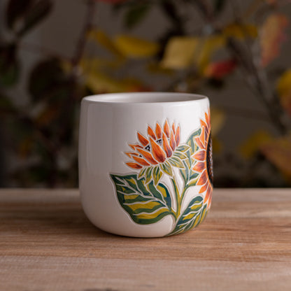 Orange Sunflower Mug