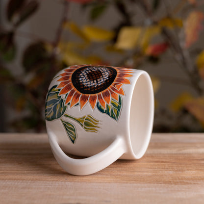 Orange Sunflower Mug